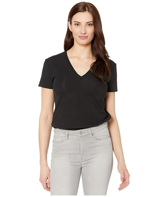 Commando Essential Cotton Bodysuit Tee BDS124 (Black) Women's Jumpsuit & Rompers One Piece | Zappos