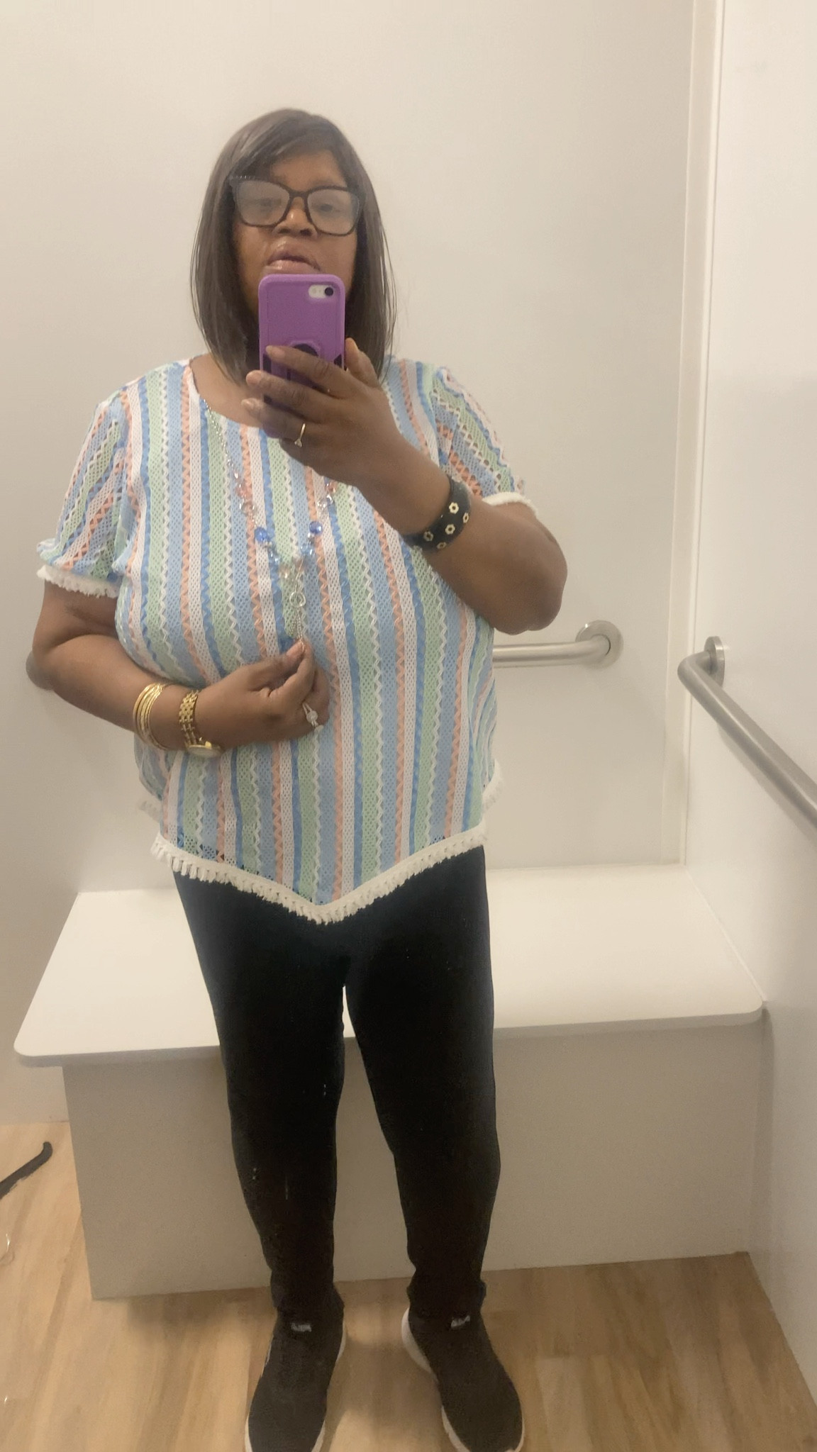 Plus Size Alfred Dunner Caribbean Blues Plus Size Alfred Dunner Caribbean Blues Textured Stripe Blouse Stripe Blouse 

 #LTKootd #LTKOver40 #LTKPlusSize