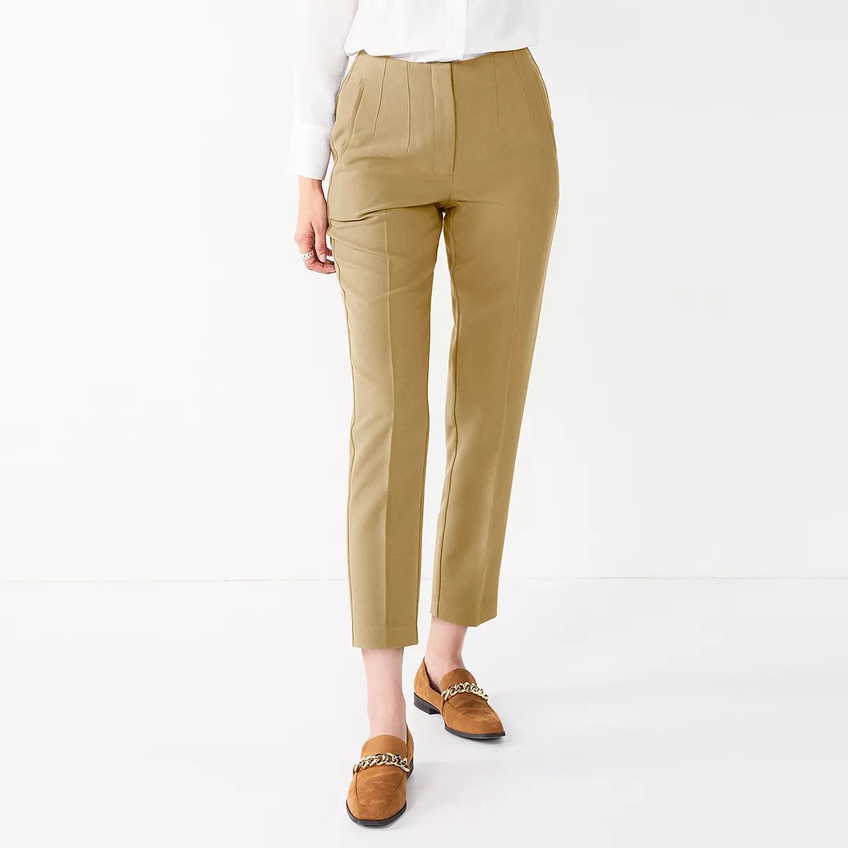 Women's Nine West Curvy High-Waisted Tapered Pants | Kohl's