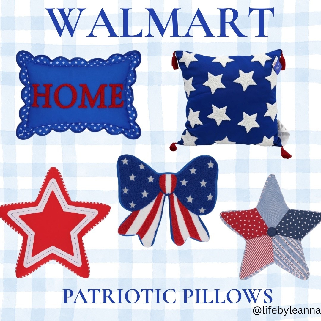 New red white and blue pillows @walmart 

#LTKHome