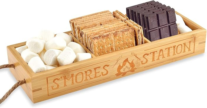 Amazon.com: WANGDEFA S'mores Station Box Smores Caddy Smores Tray Smores Basket for Fire Pit S'mo... | Amazon (US)