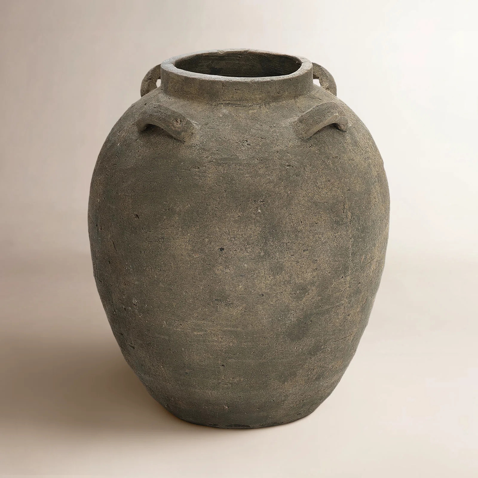 Rustic Brown Terracotta Round 15.4-Inch Tall Vase | Wayfair North America