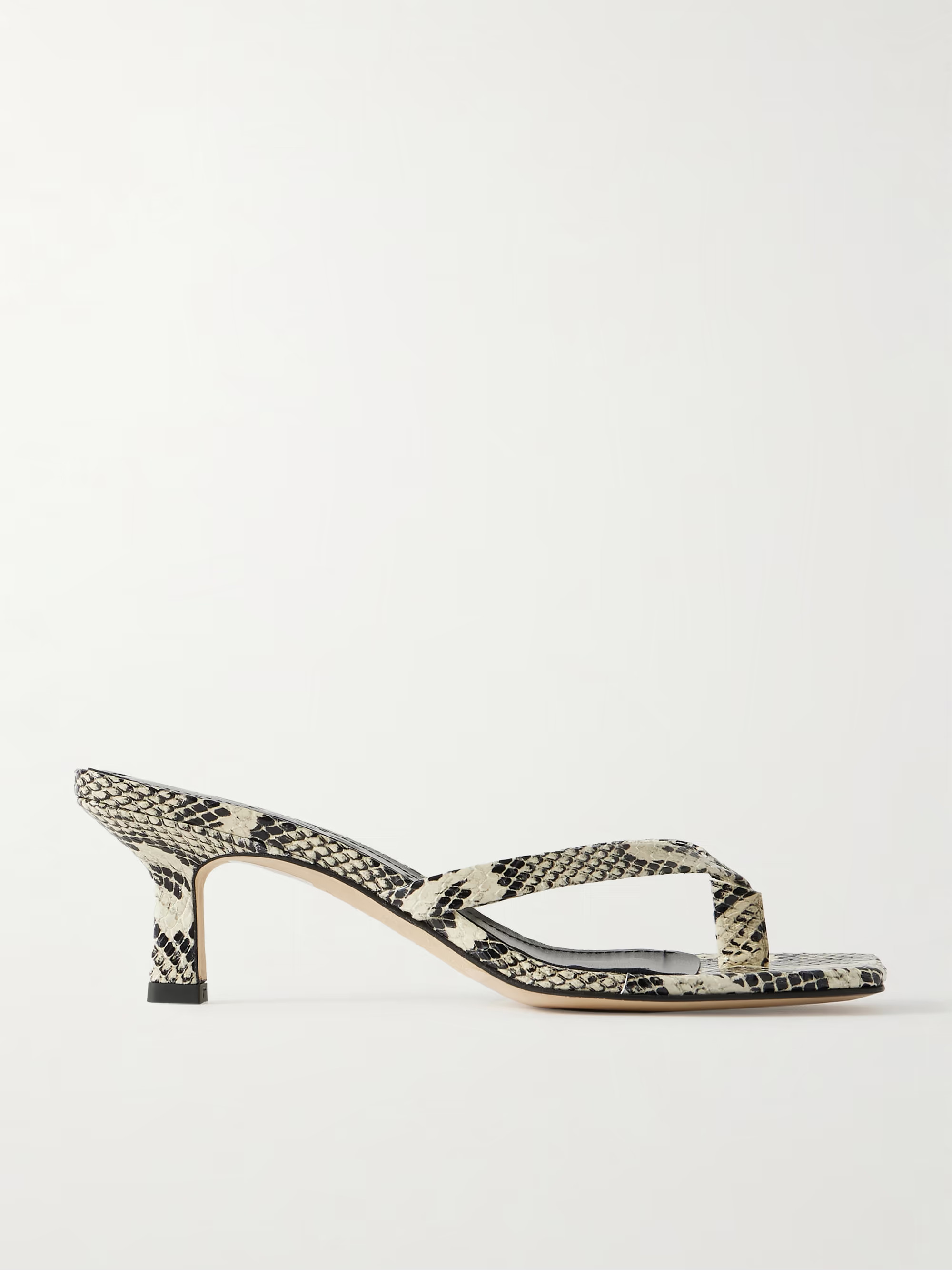 Wilma snake-effect leather sandals | NET-A-PORTER (US)