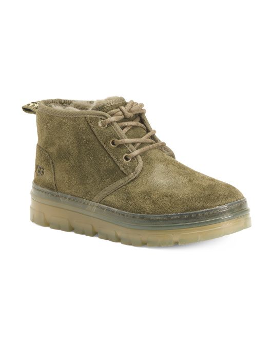 Suede Neumel Lace Up Cozy Booties | TJ Maxx