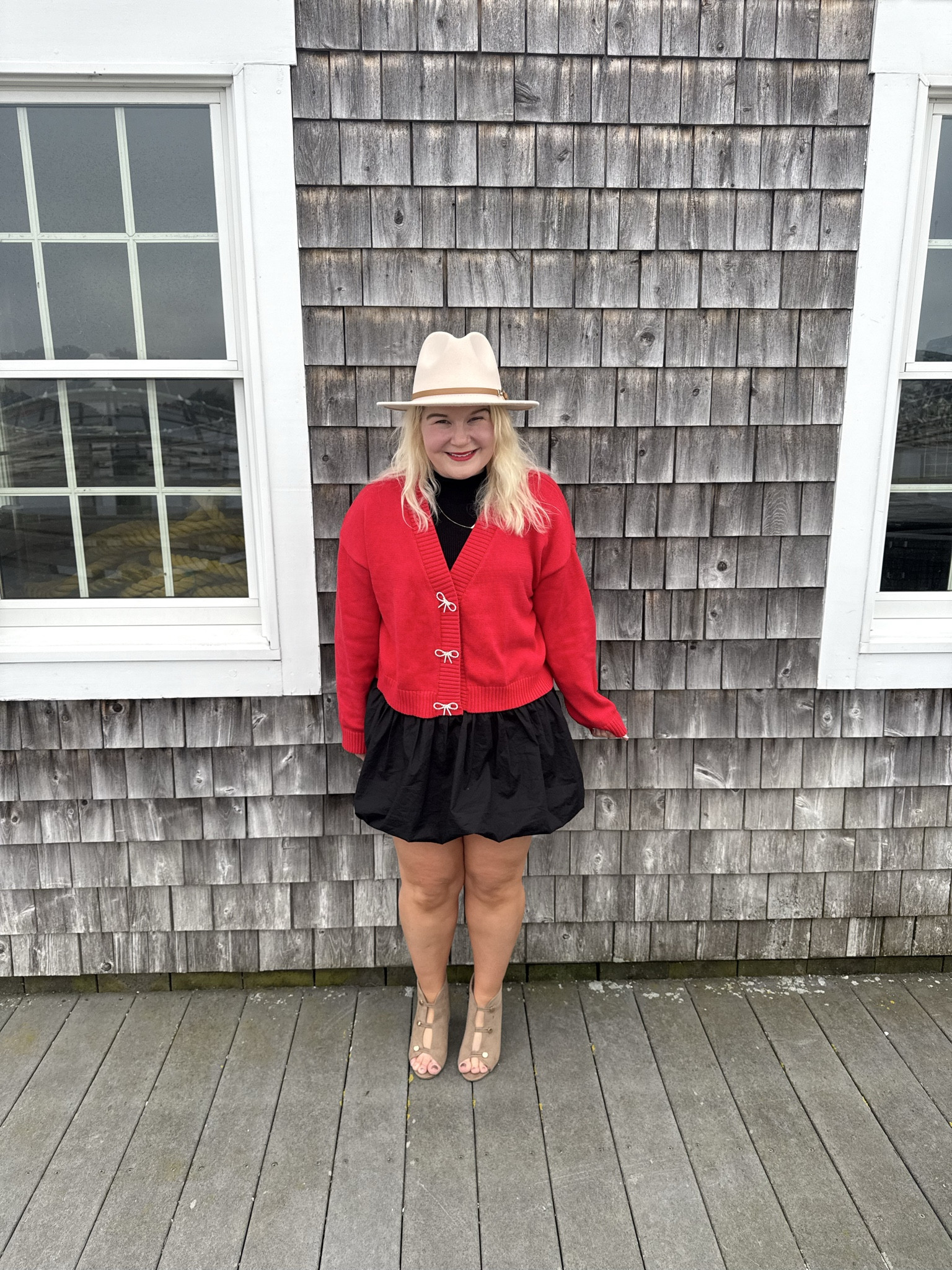 Another way to style this red bow cardigan. 

#LTKootd #LTKValentine #LTKPetite
