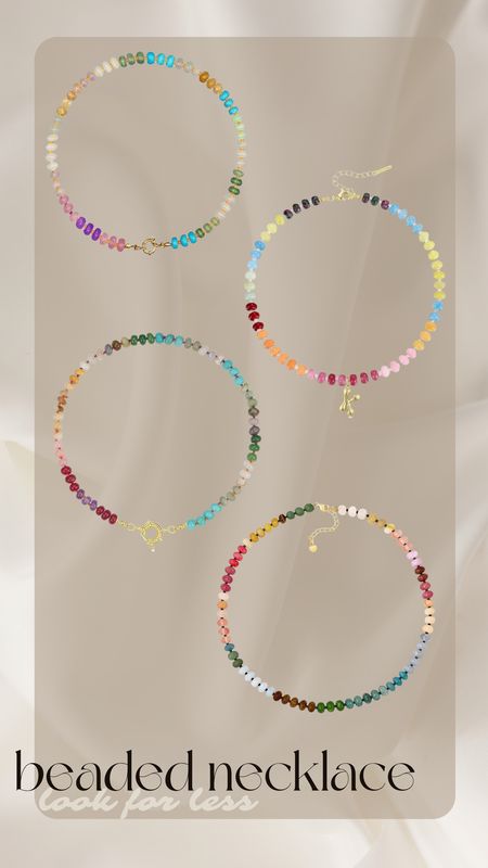 Linking up some look for less beaded gemstone necklaces for summer!

Amazon finds, Amazon fashion, summer style, beaded necklaces 

#LTKFindsUnder100 #LTKStyleTip #LTKFindsUnder50
