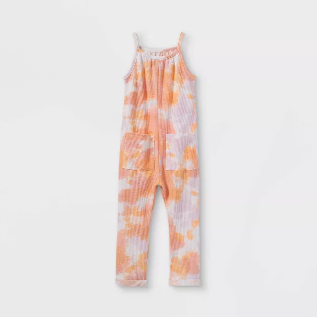 Grayson Mini Toddler Girls' Tie-Dye Jumpsuit - Pink 2T | Target