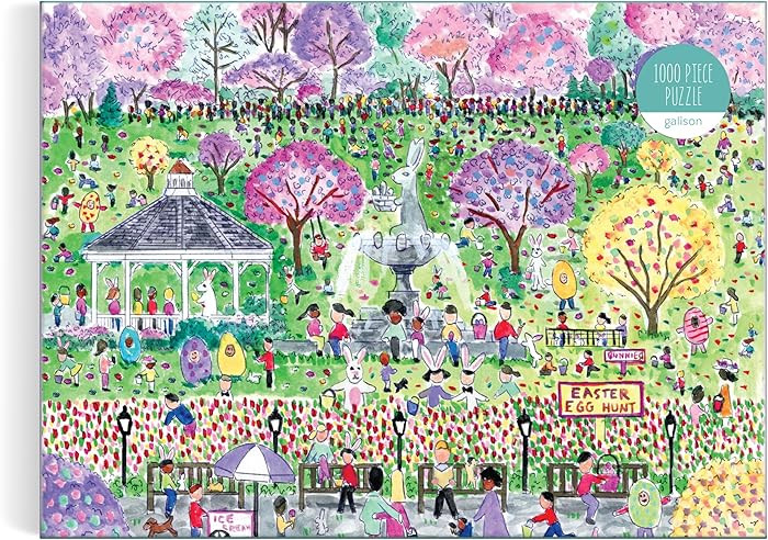 Galison Easter Egg Hunt \u2013 1000 Piece Michael Storrings Puzzle Featuring The Spirit of Easter... | Amazon (US)