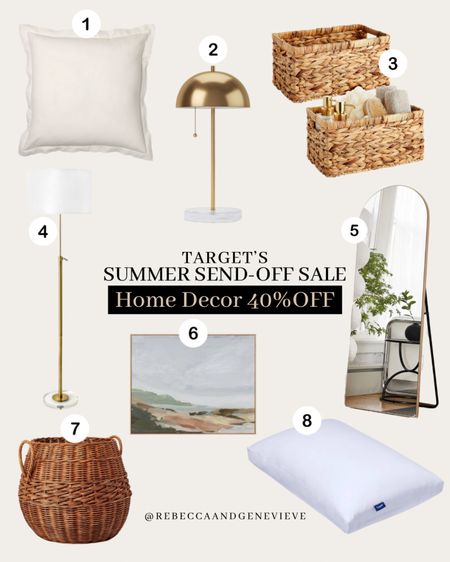40% OFF on selected items at Target! 🔥
-
Home decor. Summer send off sale. Sale alert. End of summer sale. Labor Day sale. Table lamp. Brass lamp. Floor lamp. Wall art. Throw pillow. Storage decor. Rattan basket. Floor mirror. Pillow. Basket  

#LTKsalealert #LTKhome #LTKSale