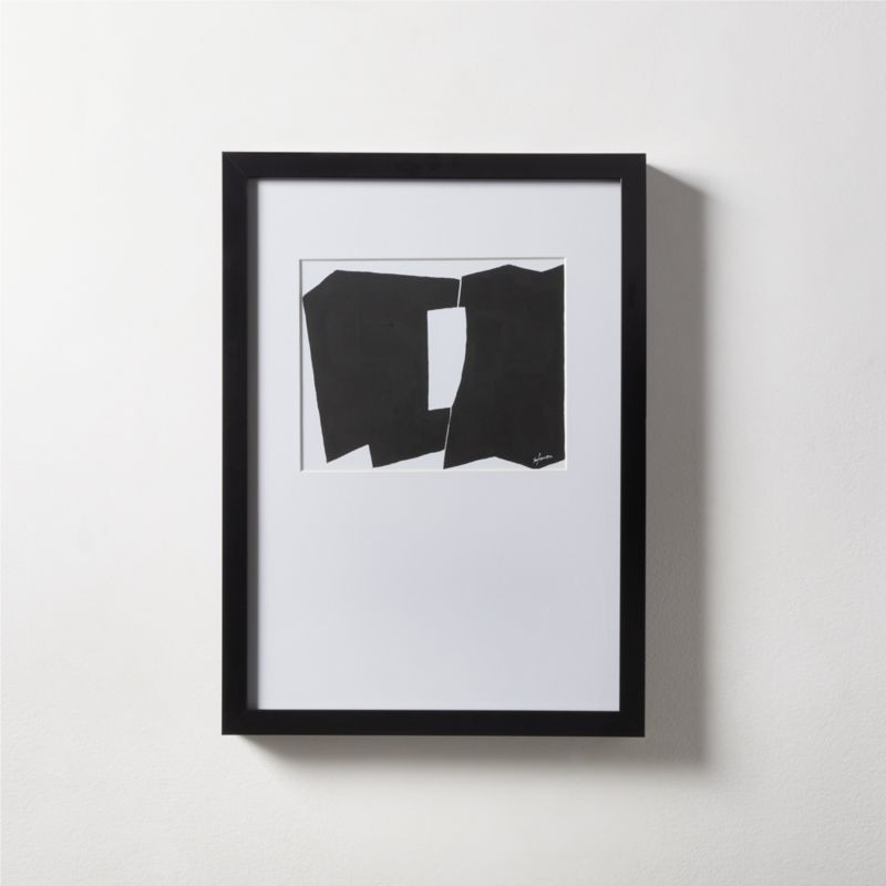'Monochrome II' Framed Black and White Abstract Modern Art Print 16"x22" + Reviews | CB2 | CB2