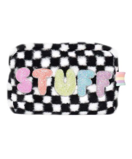 OMG Accessories Black & White Checkerboard 'Stuff' Pouch | Zulily