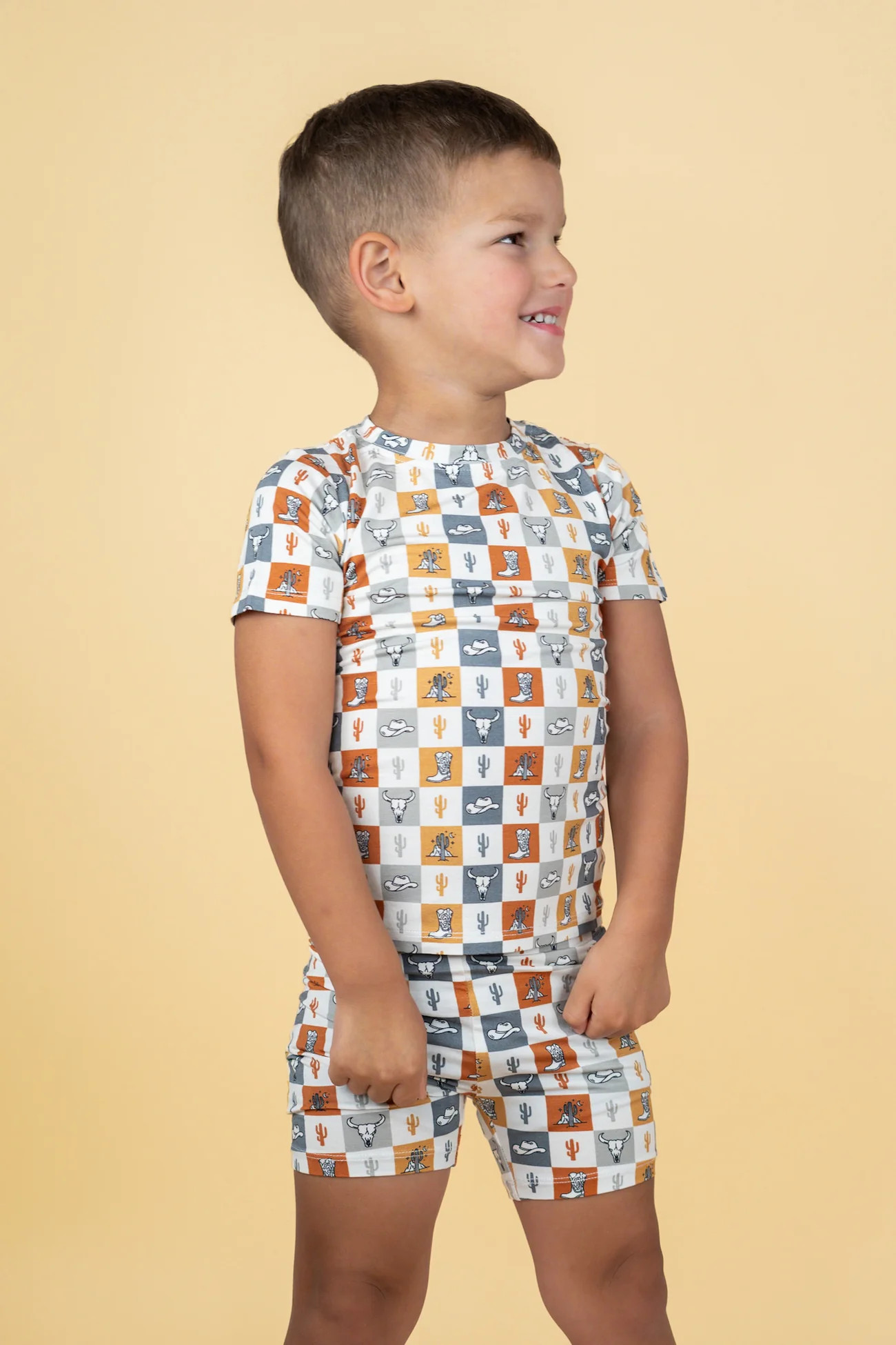 WILD WEST CHECKERS DREAM SHORT SET | Dream Big Little Co.