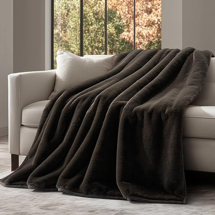 EVERGRACEHOME Ultra Soft Luxury Fluffy Mink Faux Fur Throw Blanket, Thick Warm Fall Winter Blanke... | Amazon (US)
