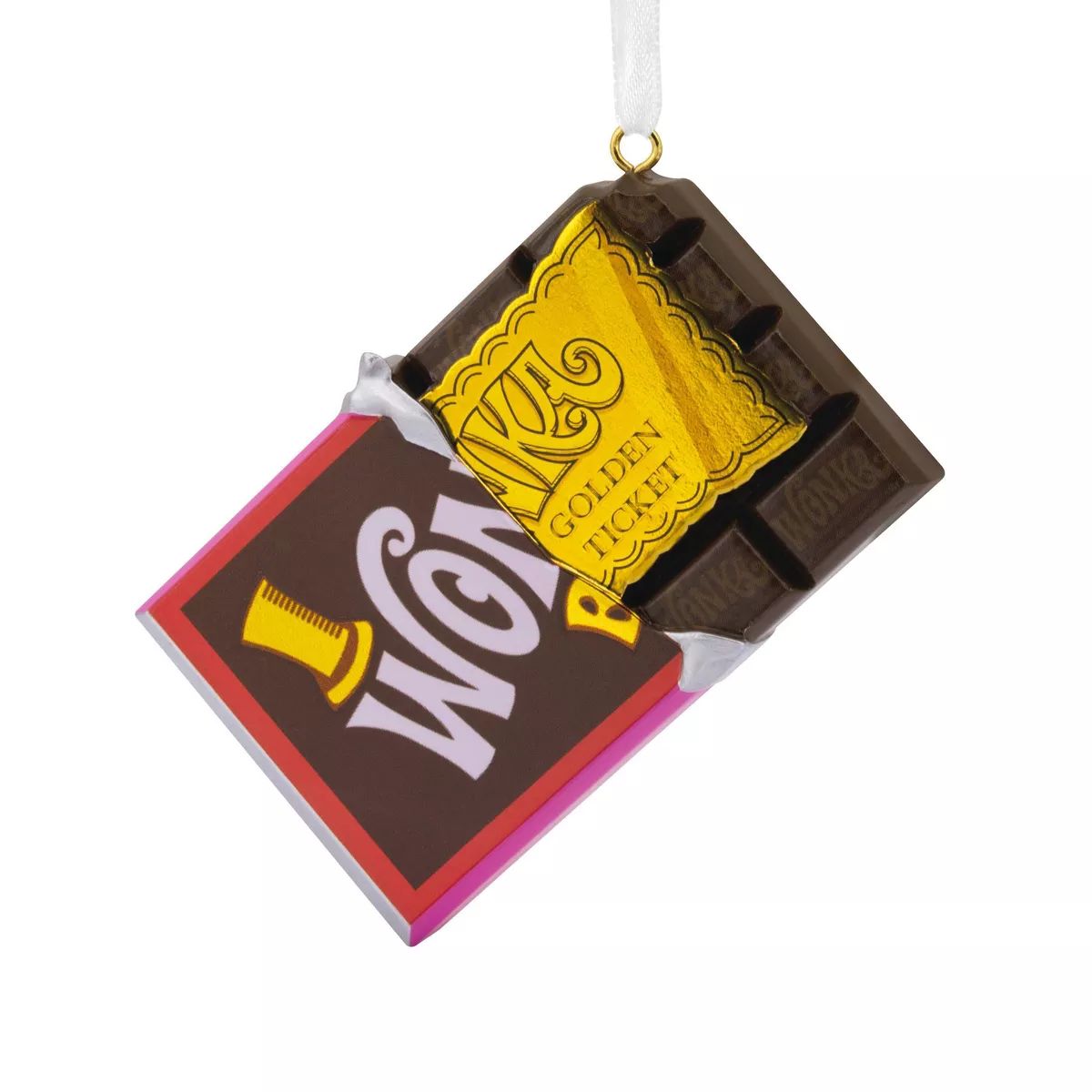 Hallmark Willy Wonka Chocolate Bar with Golden Ticket Christmas Tree Ornament | Target
