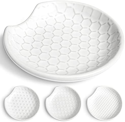 LE TAUCI Ceramic Spoon Rest for Counter, Embossment Farmhouse Gift, Coffee Spoon Holder for Kitch... | Amazon (US)