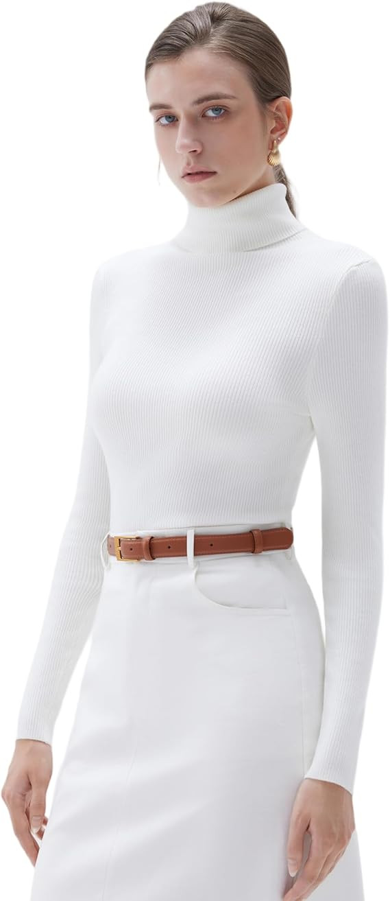 SUUKSESS Women Turtleneck Cashmere Sweater Long Sleeve Shirts Fall Basic Thermal Tops Winter Clot... | Amazon (US)