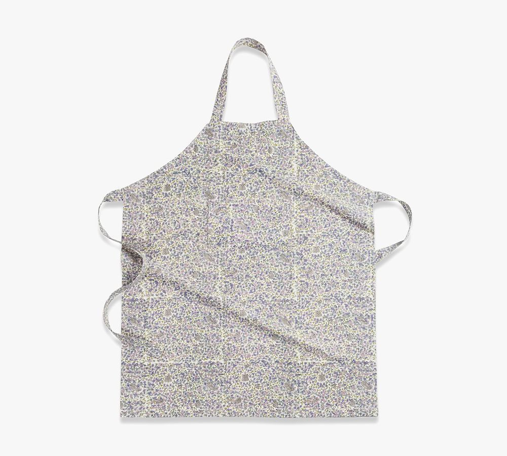Lavender Blockprint Cotton Apron | Pottery Barn (US)