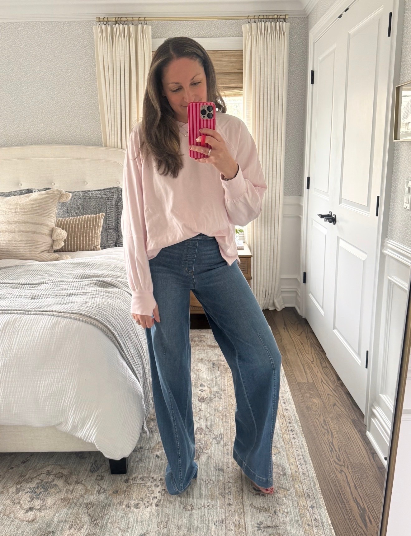 If you’re looking for an incredibly flattering pair of jeans that pull on and feel as comfortable as your favorite pair of leggings, you’re going to went to try this denim from @Spanx!! They run true to size, come in a few lengths and look and feel SO GOOD!!

#LTKSeasonal #LTKmomlife #LTKootd