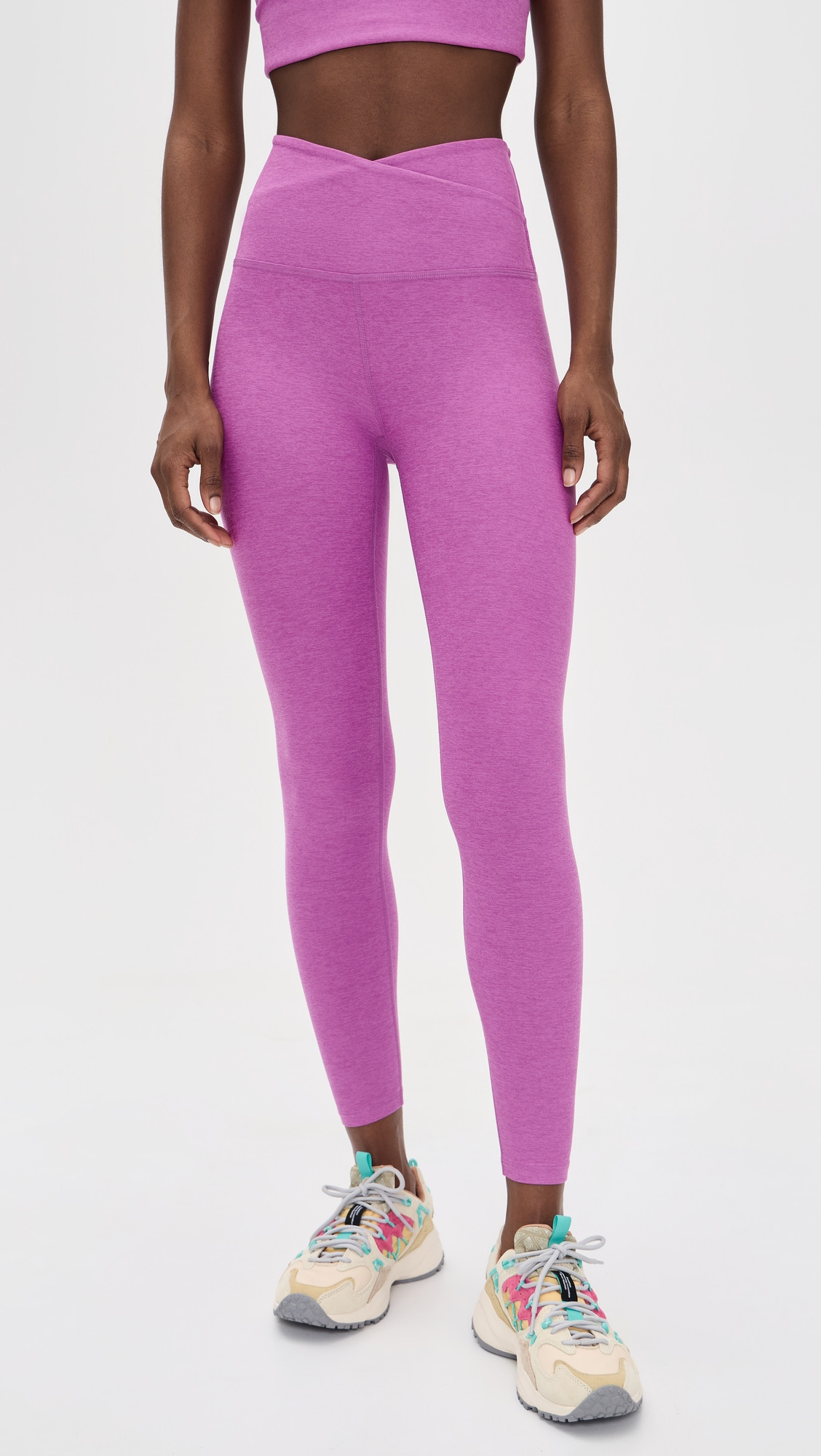 Beyond Yoga Spacedye At Your Leisure Midi Leggings Fun Fuchsia Heather XS | Shopbop