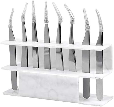 Fenshine 8 Holes Tweezers Stand Holder Acrylic Tweezers Display Storage Tweezers Shelf Holder for Ey | Amazon (US)