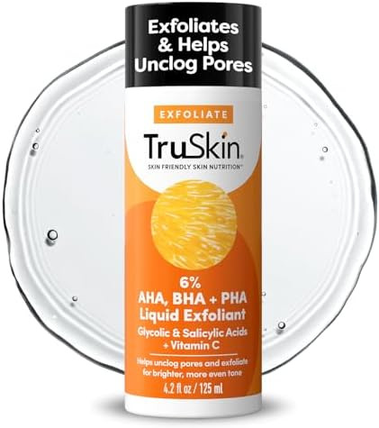 TruSkin BHA Liquid Exfoliant & Toner for Face - Triple Acid AHA BHA PHA Exfoliator with Salicylic... | Amazon (US)