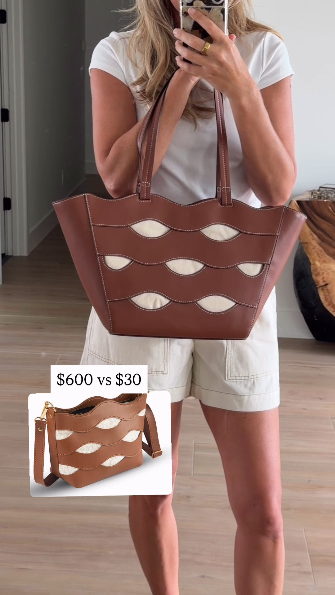 Walmart leather cut tote bag 

#LTKTravel #LTKmomlife #LTKU