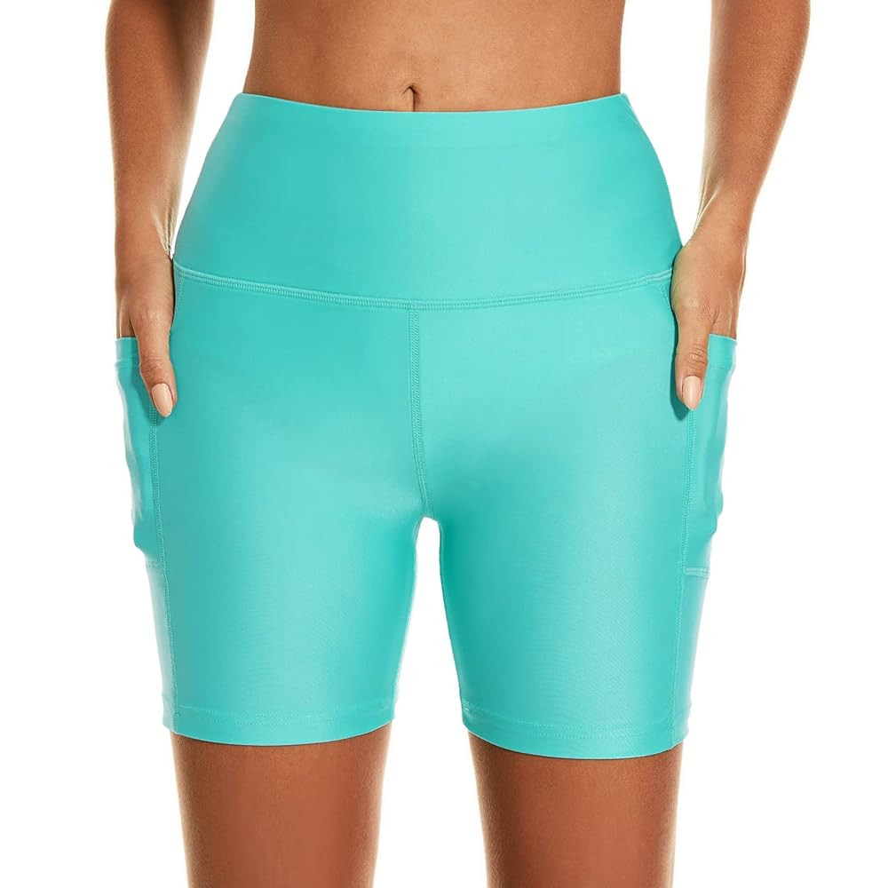 HODOSPORTS Women's 3''/5''/7''/9'' Swim Shorts UPF 50+ High Waisted Board Shorts with Pockets Lin... | Amazon (US)