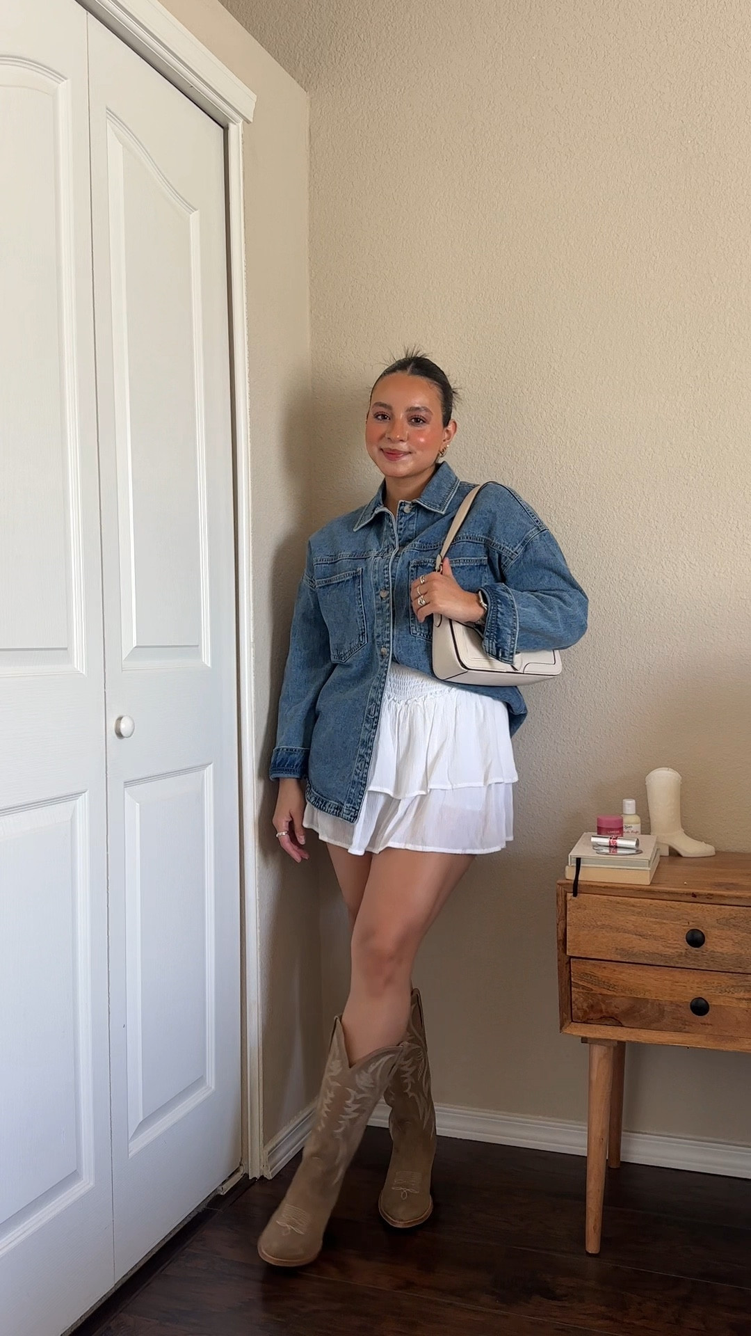 western boots ootd🤍👢 — top is size small + skort is size small from Hollister (mine is from 2 summers ago) + boots are from boot barn, brand Idyllwind

#LTKSeasonal #LTKPetite #LTKStyleTip