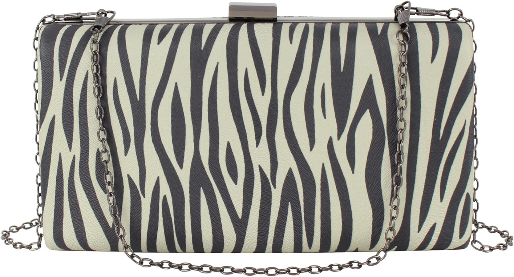 Zebra Print Clutch Purse for Women, Lightweight PU Leather Crossbody Bag with Adjustable Strap Ph... | Amazon (US)