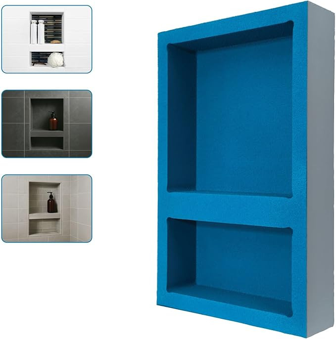 Noble Preformed 304 Wide Combo Shower Niche Modern Bathroom Storage Solution with Built-in Shelf ... | Amazon (US)