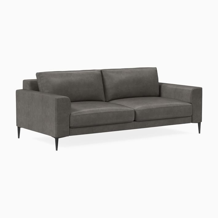 Harper Leather Sofa (76"–96") | West Elm (US)