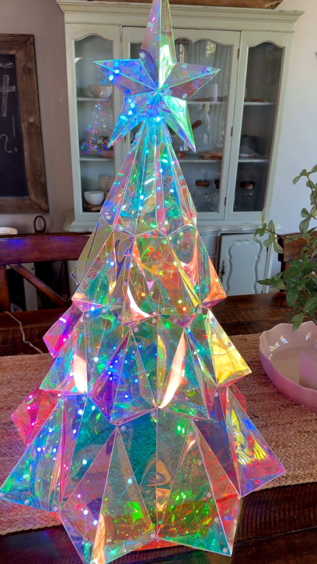 Holographic Christmas tree for indoor or outdoor love this thing

@QVC 

Includes holographic figure, four ground stakes, adapter, and remote control with CR2025 battery
• Two timer functions: four-hour on/20-hour off and eight-hour on/16-hour off
• 30 light/color options/functions
• Compatible with app to create light shows
• Acrylic construction
• For indoor/outdoor use
• Measurements: Tree 18.5" × 18.5" × 30.3", weighs 1.96
Ibs; Reindeer 17.7" × 8.26" × 29.5", weighs 1.94 Ibs;
Snowman 14.17" × 15.75" × 29.9",
", weighs 2.25 Ibs;
Penguin 16.5" × 17.3" × 28.35",
, weighs 2.2/ Ibs; Adapter

#LTKGiftGuide #LTKSeasonal #LTKHoliday
