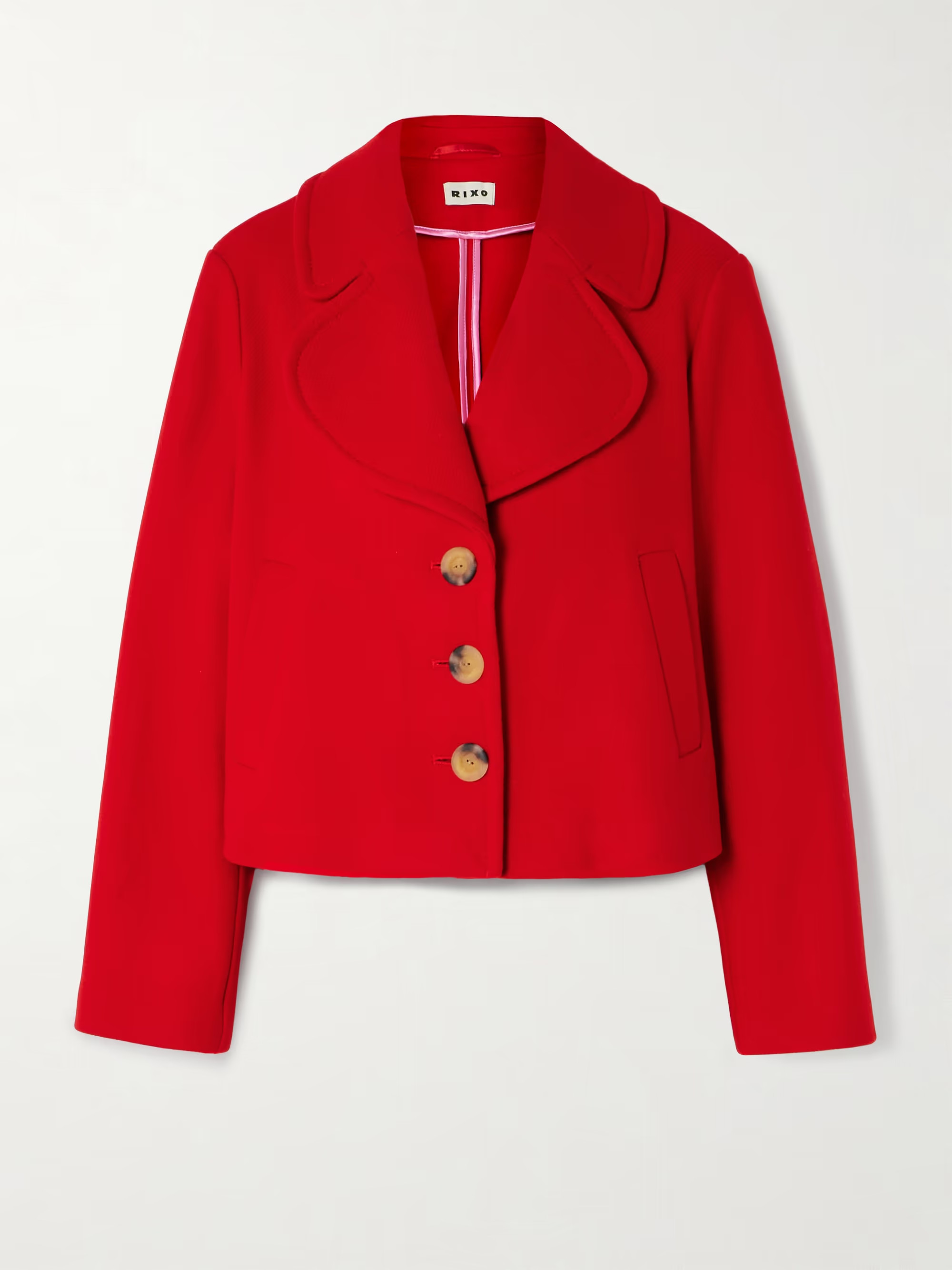 Keyla cropped wool-blend twill jacket | NET-A-PORTER (UK & EU)