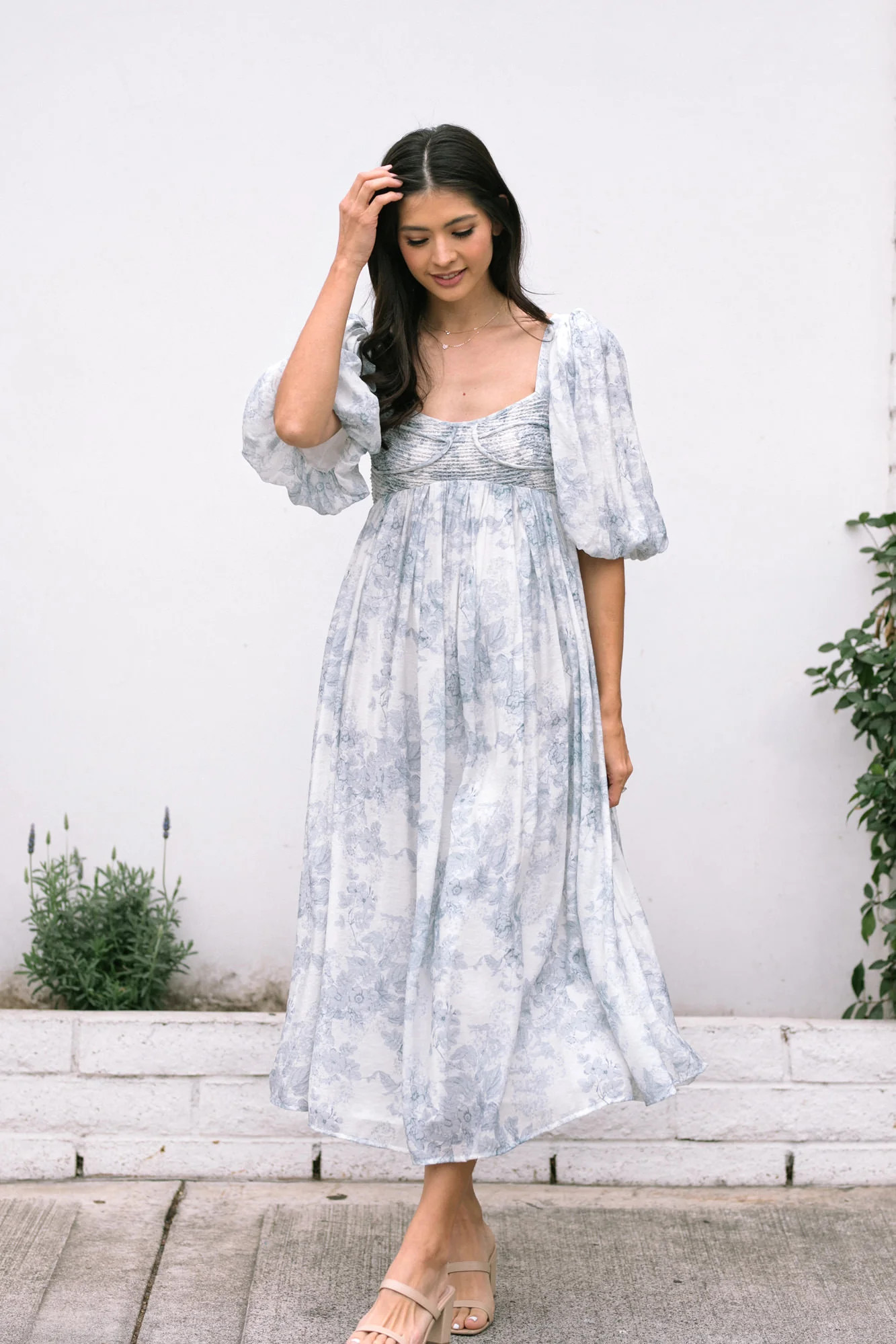 Danielle Floral Midi Dress | Morning Lavender