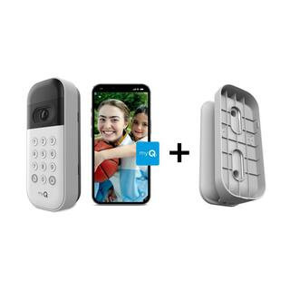 myQ Smart Wireless Garage Door Video Keypad and Swivel Mount | The Home Depot