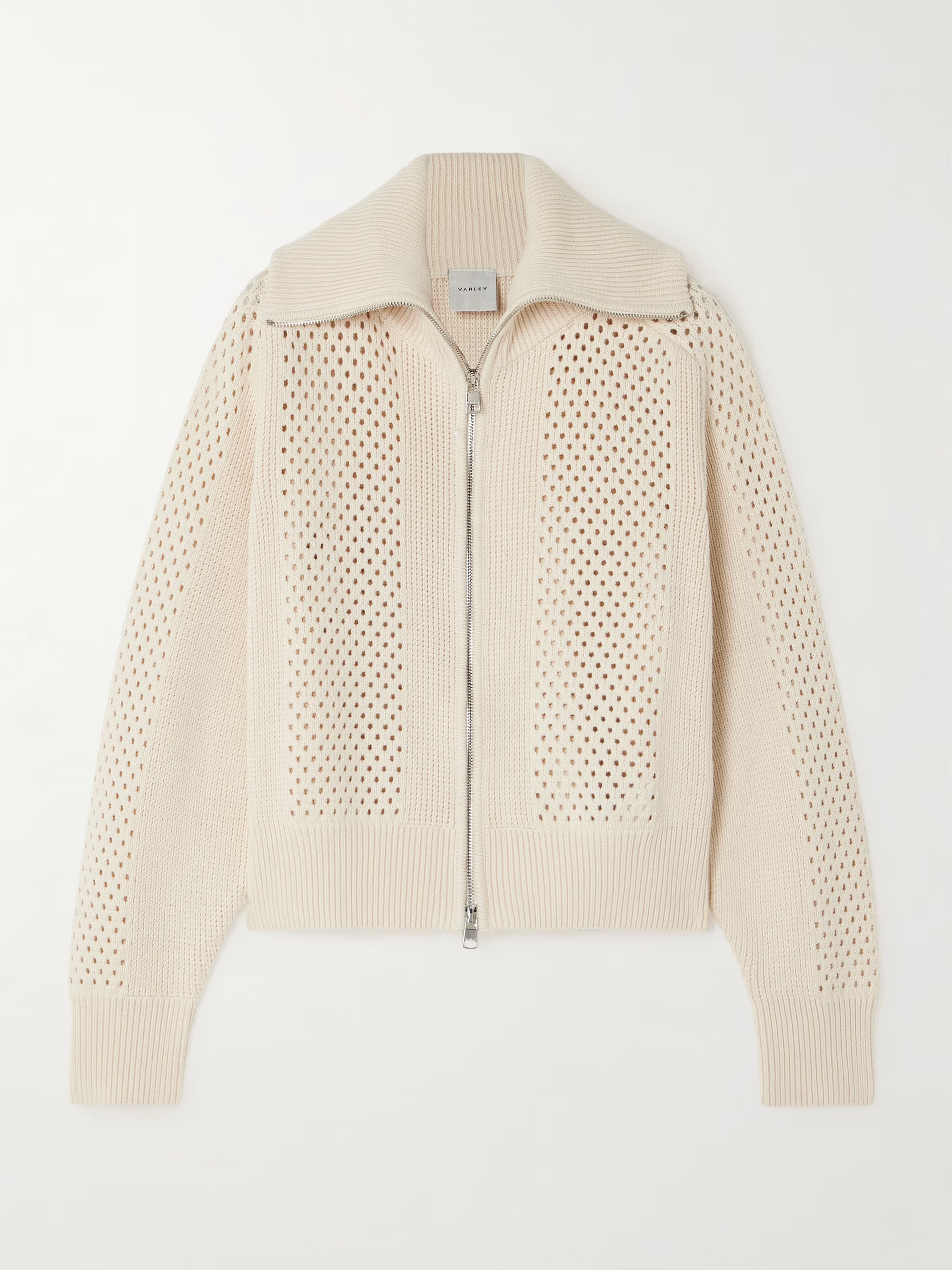 Farina ribbed pointelle-knit cotton cardigan | NET-A-PORTER (US)