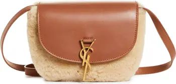 Saint Laurent Small Kaia Leather & Genuine Shearling Crossbody Bag | Nordstrom | Nordstrom