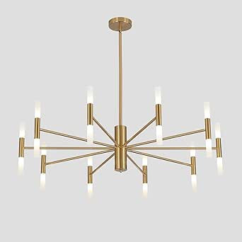 KCO Lighting Modern Gold Brass LED Sputnik Chandelier 20-Light Luxury Round Pendant Lighting Fixt... | Amazon (US)