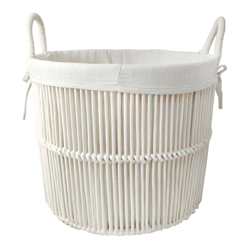 Poly Rope Round Storage Basket, Medium | At Home