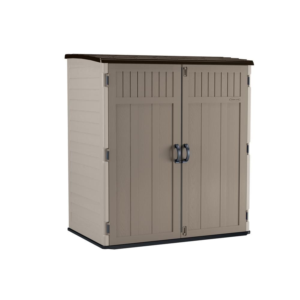 Suncast 5 ft. 10.5 in. x 3 ft. 8.25 in. x 6 ft. 5.5 in. XL Vertical Storage Shed-BMS6202 - The Ho... | The Home Depot