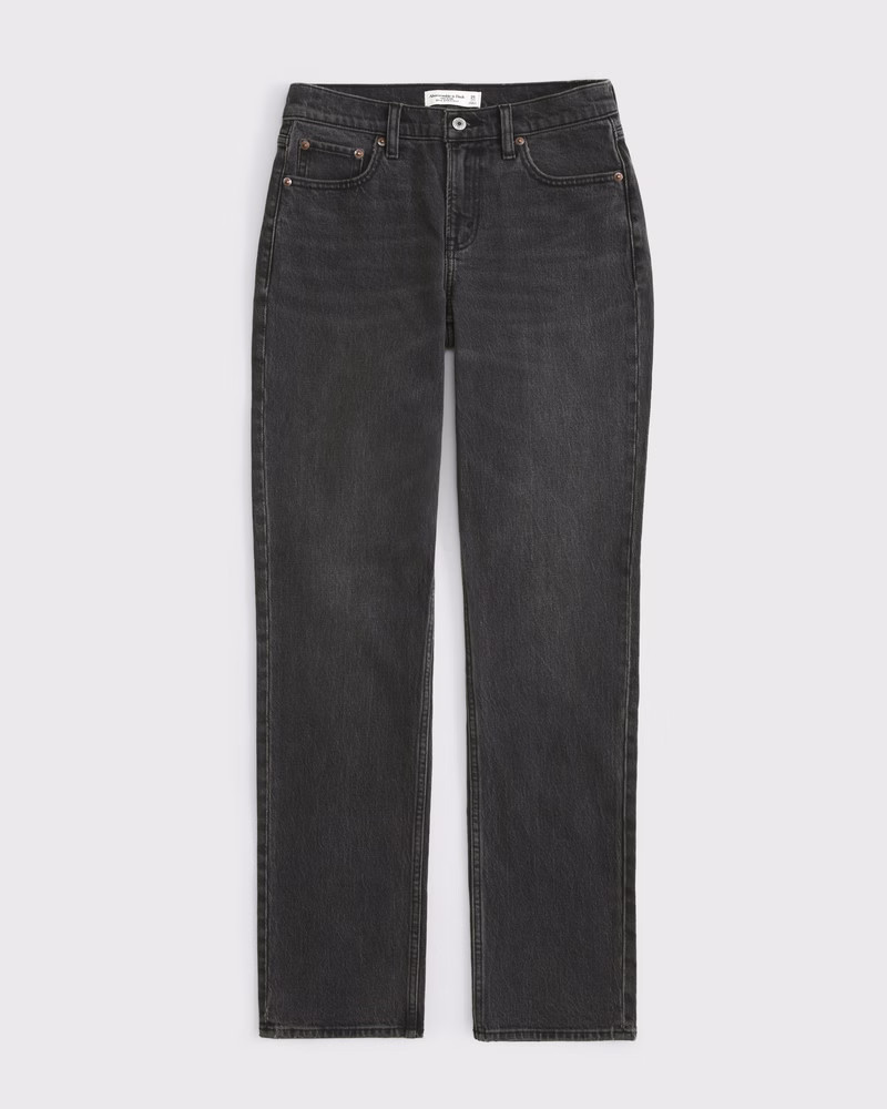 Women's Mid Rise 90s Straight Jean | Women's Bottoms | Abercrombie.com | Abercrombie & Fitch (US)