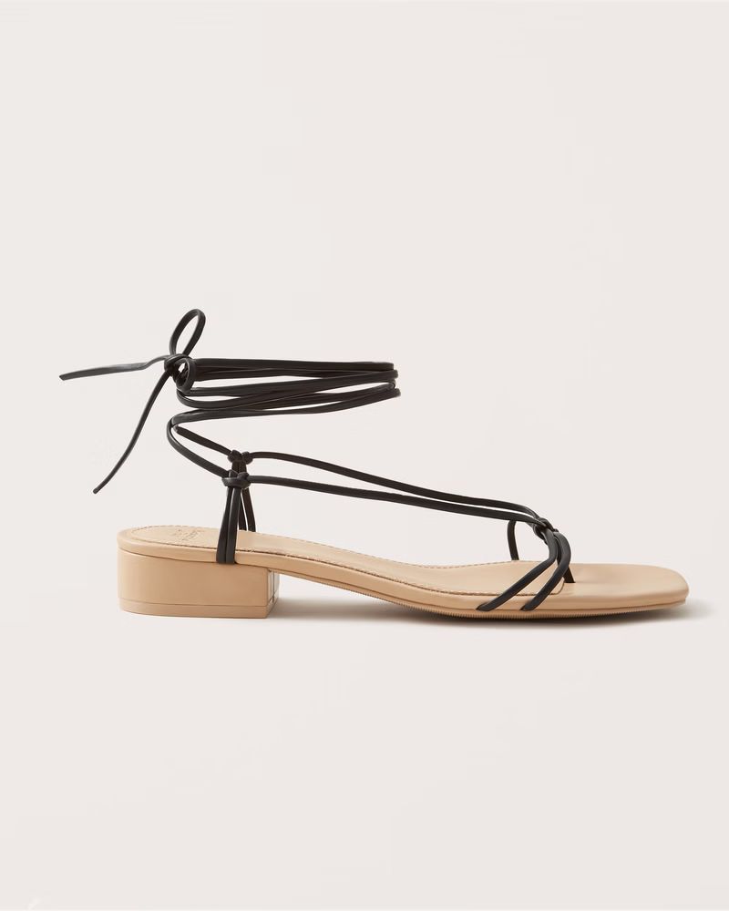 Strappy Block Heel Sandals | Abercrombie & Fitch (US)