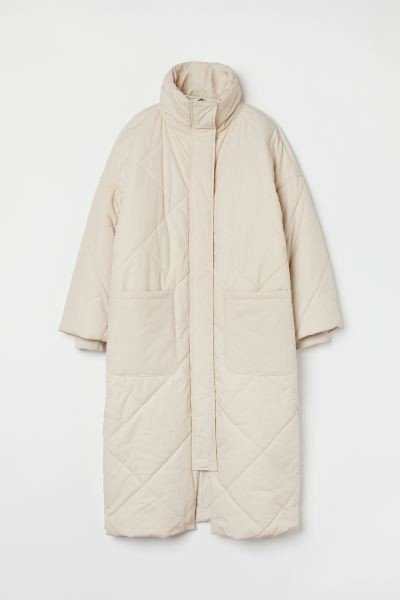 Puffer coat in a quilted weave with a high collar, zip and wind flap down the front with press-st... | H&M (UK, MY, IN, SG, PH, TW, HK)
