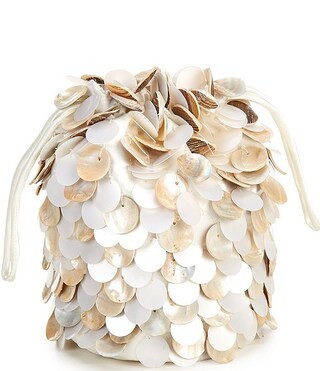 Antonio Melani x Amanda Jones Vaughan Roxie Disc Shell Drawstring Clutch | Dillard's | Dillard's