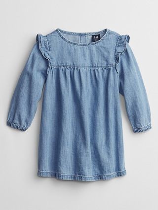 Baby Denim Ruffle Dress | Gap Factory
