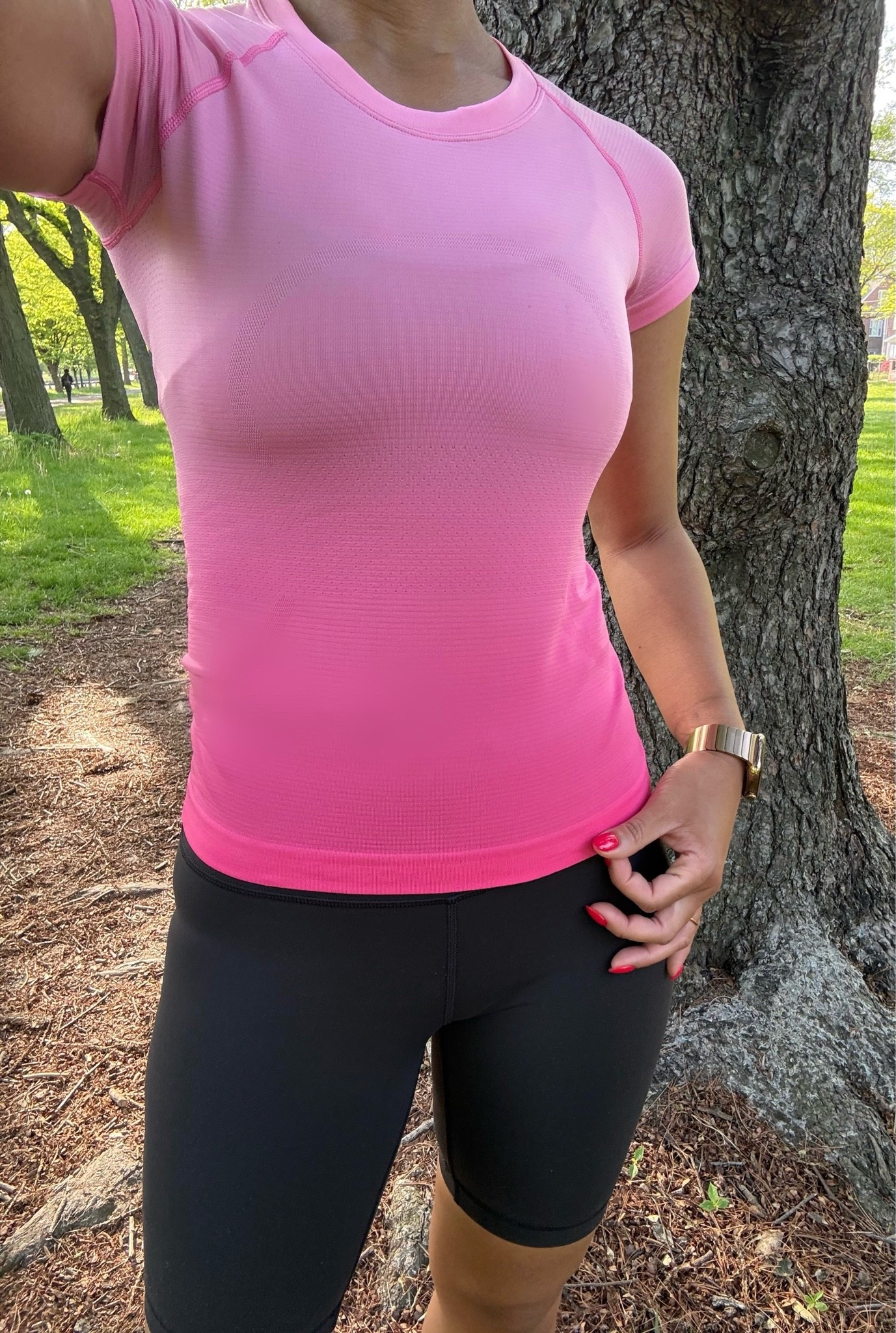 the cutest running outfit in lululemon of course ! 🤍 

ombré dye strawberry multi, swiftly tech short sleeve, wunder train short, on cloud monster 3.

#LTKootd #LTKPetite #LTKfitnessgoals