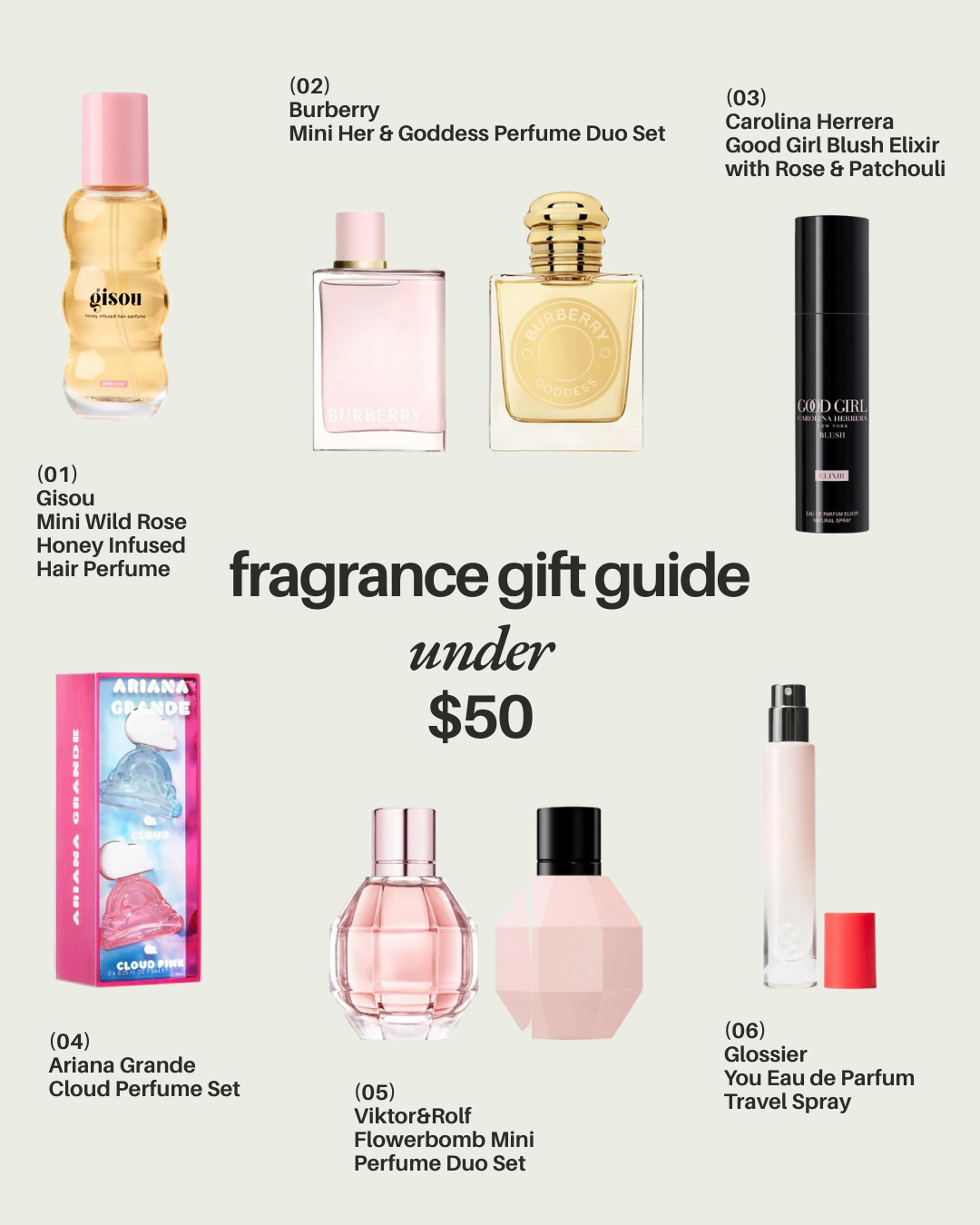 Fragrance Gift Guide Under $50! These mini fragrances are perfect for stocking stuffers. 

 

#LTKCyberWeek #LTKHoliday #LTKGiftGuide
