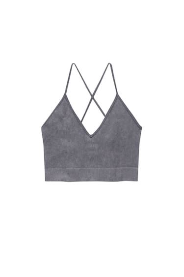 SEAMLESS CROSSOVER CROP TOP | PULL and BEAR UK