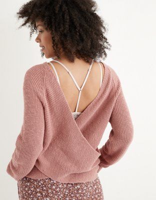 Aerie Wrap Back Sweater | American Eagle Outfitters (US & CA)