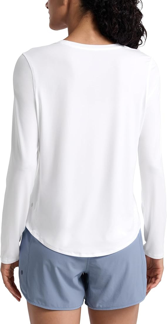 CRZ YOGA Lightweight Long Sleeve Workout Shirts for Women Gym Running Fall Tshirts High Neck Athl... | Amazon (US)